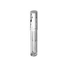 Tubo de brilho labial de plástico transparente redondo vazio com tubo Tubos de pincel de batom personalizado contêiner